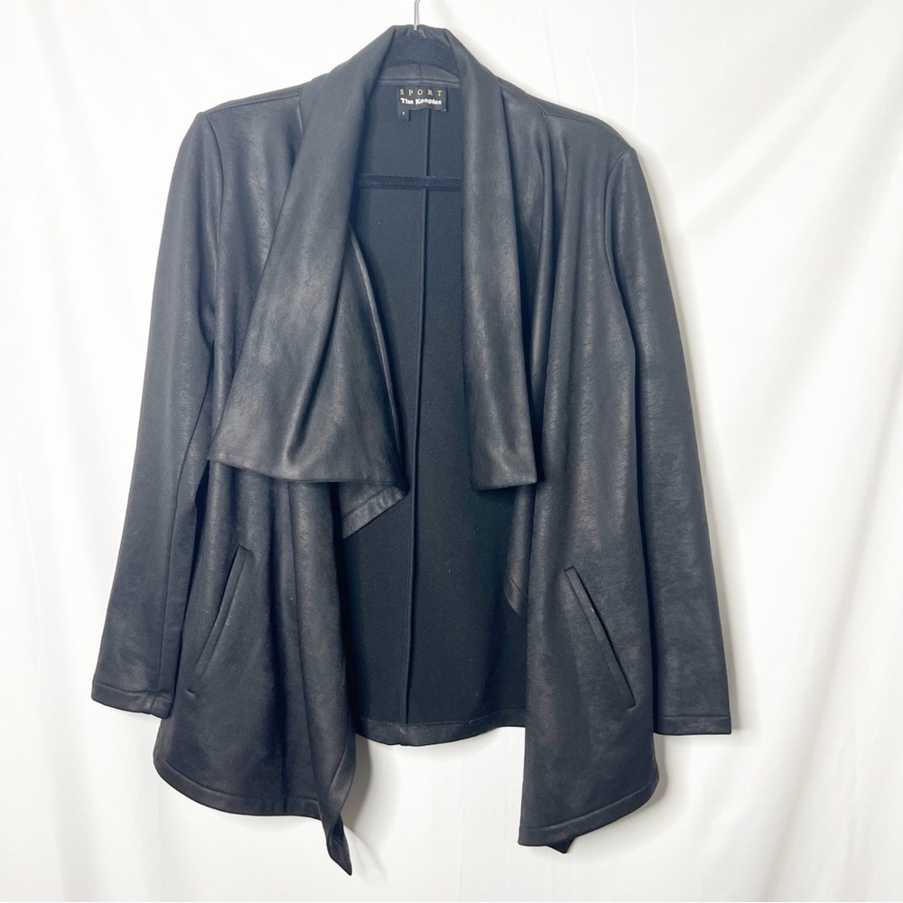 The Kooples Metallic Shawl Collar Open Jacket Size 2